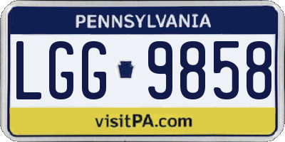 PA license plate LGG9858