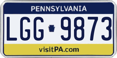 PA license plate LGG9873
