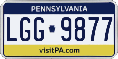 PA license plate LGG9877