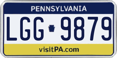 PA license plate LGG9879