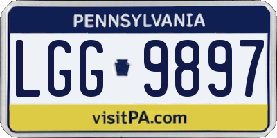 PA license plate LGG9897