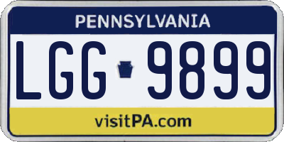 PA license plate LGG9899