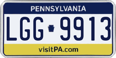 PA license plate LGG9913