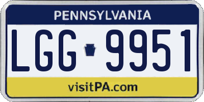 PA license plate LGG9951