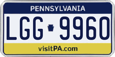 PA license plate LGG9960