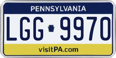 PA license plate LGG9970