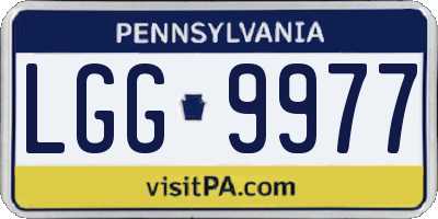 PA license plate LGG9977
