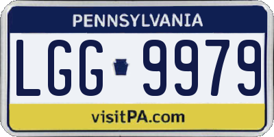 PA license plate LGG9979