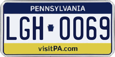 PA license plate LGH0069