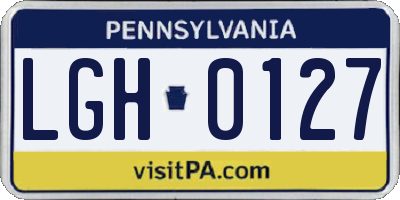 PA license plate LGH0127