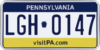 PA license plate LGH0147
