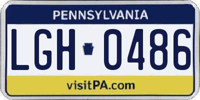 PA license plate LGH0486
