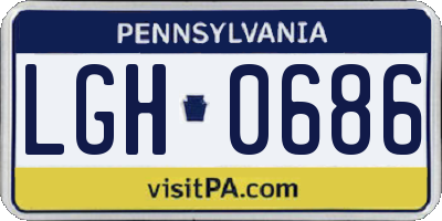 PA license plate LGH0686