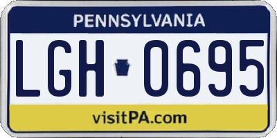 PA license plate LGH0695