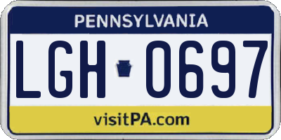 PA license plate LGH0697