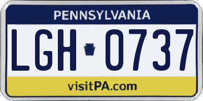 PA license plate LGH0737