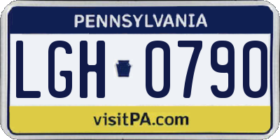 PA license plate LGH0790