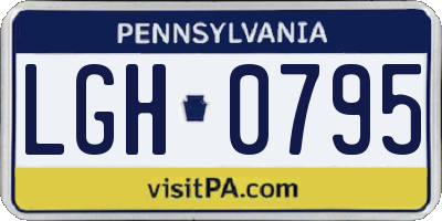 PA license plate LGH0795