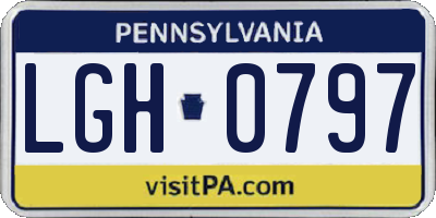 PA license plate LGH0797