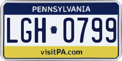PA license plate LGH0799