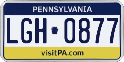 PA license plate LGH0877