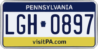 PA license plate LGH0897