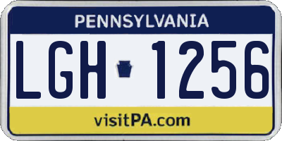 PA license plate LGH1256