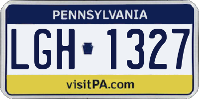 PA license plate LGH1327