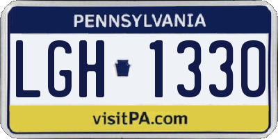PA license plate LGH1330