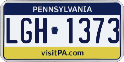 PA license plate LGH1373
