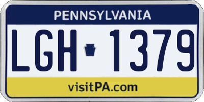 PA license plate LGH1379