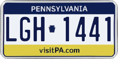PA license plate LGH1441