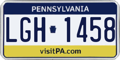 PA license plate LGH1458