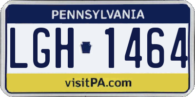 PA license plate LGH1464