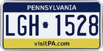 PA license plate LGH1528