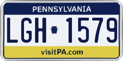 PA license plate LGH1579