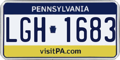 PA license plate LGH1683