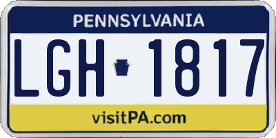 PA license plate LGH1817