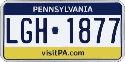 PA license plate LGH1877
