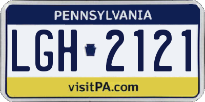 PA license plate LGH2121