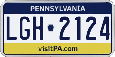 PA license plate LGH2124