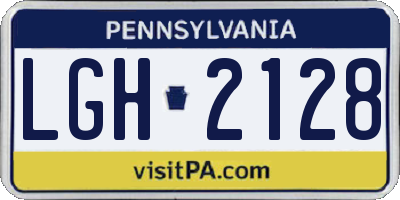 PA license plate LGH2128