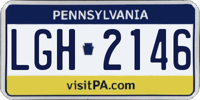 PA license plate LGH2146