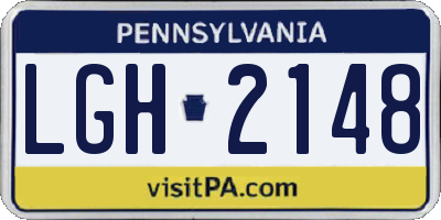 PA license plate LGH2148