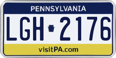 PA license plate LGH2176