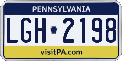 PA license plate LGH2198