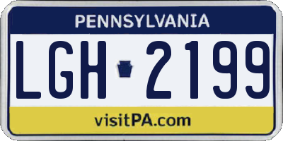 PA license plate LGH2199