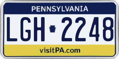 PA license plate LGH2248
