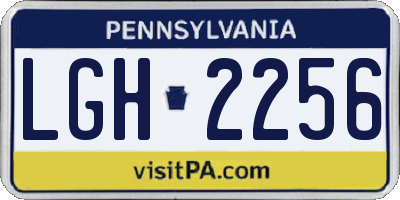 PA license plate LGH2256