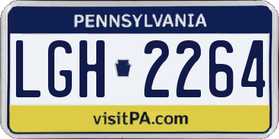 PA license plate LGH2264